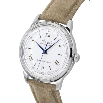 Orient Bambino 75th Anniversary Limited Edition Solar-Herrenuhr mit weißem Zifferblatt und zusätzlichem Armband RA-WK0006S