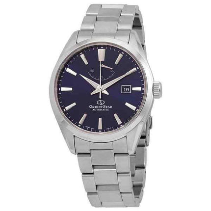Orient Star Basic Date Japan Made Blaues Zifferblatt Automatik RE-AU0403L00B Herrenuhr