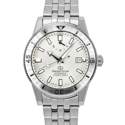 Orient Star 1964 1. Auflage Edelstahl Silbernes Zifferblatt Automatik Taucheruhr RE-AU0502S 200M Herrenuhr