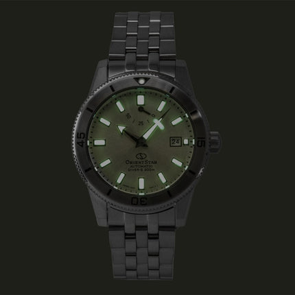 Orient Star 1964 1. Auflage Edelstahl Silbernes Zifferblatt Automatik Taucheruhr RE-AU0502S 200M Herrenuhr