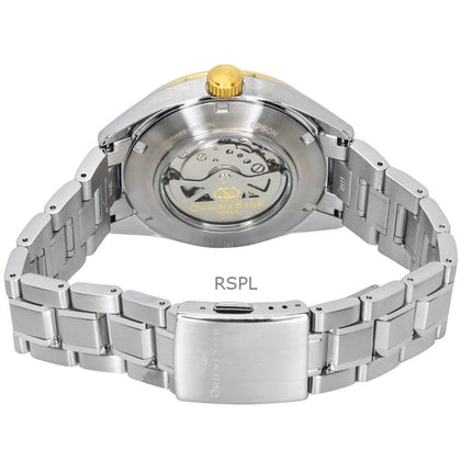 Orient Star Zeitgenössische Edelstahl-Skelett-Champagne-Zifferblatt Automatik RE-AV0124G 100M Herrenuhr