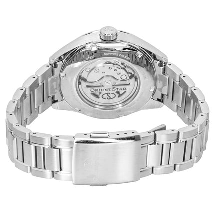 Orient Star Contemporary M34 F7 Edelstahl Halbskelett Weißes Zifferblatt Automatik Herrenuhr RE-BY0011S