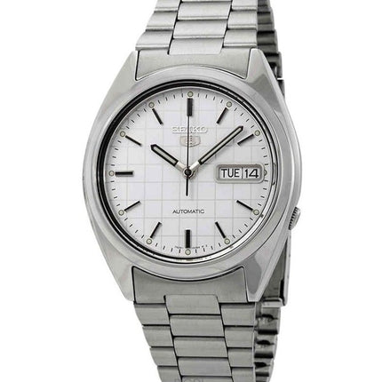 Generalüberholte Seiko 5 Automatikuhr mit weißem Zifferblatt SNXF05K1 für Herren