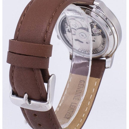 Generalüberholte Seiko 5 Militär-Automatikuhr mit braunem Lederarmband SNK803K2-var-SS5 für Herren