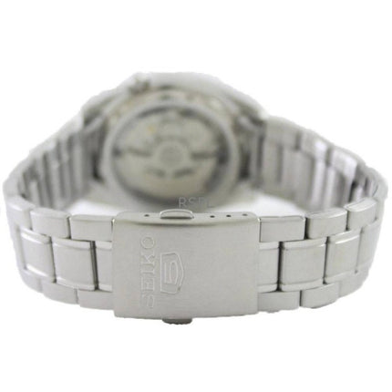 Generalüberholte Seiko 5 Automatikuhr mit schwarzem Zifferblatt und 21 Steinen SNKL55K1 für Herren