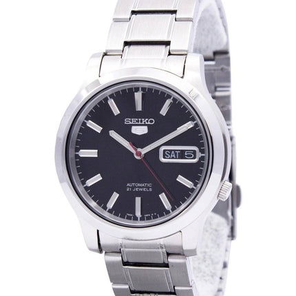Generalüberholte Seiko Automatik SNK795K1 Herrenuhr mit schwarzem Zifferblatt