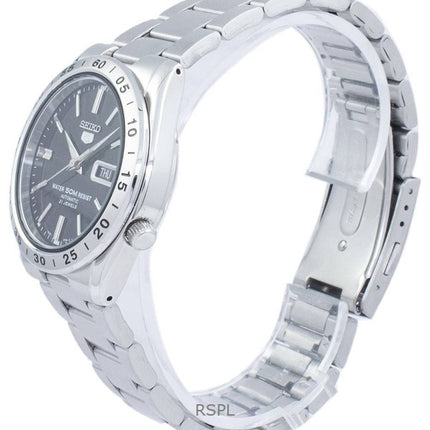 Generalüberholte Seiko 5 Automatikuhr mit schwarzem Zifferblatt SNKE01K1 für Herren