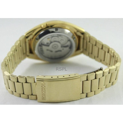 Generalüberholte Seiko 5 Automatikuhr mit goldenem Zifferblatt SNXL72K1 für Herren