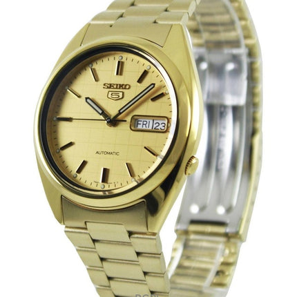 Generalüberholte Seiko 5 Automatikuhr mit goldenem Zifferblatt SNXL72K1 für Herren