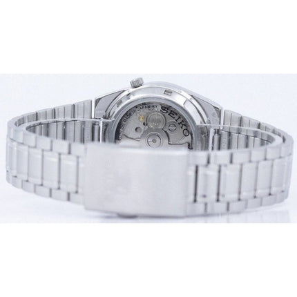 Generalüberholte Seiko 5, schwarzes Zifferblatt, automatische Unisex-Uhr, hergestellt in Japan, SNK063J5