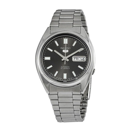 Generalüberholte Seiko 5 Automatikuhr mit schwarzem Zifferblatt, hergestellt in Japan, SNXS79J1, Herrenuhr