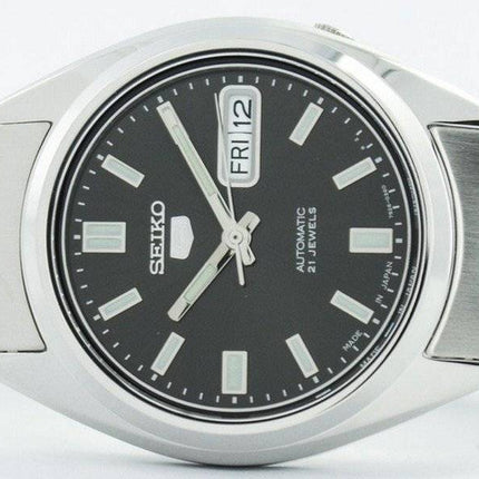 Generalüberholte Seiko 5 Automatikuhr mit schwarzem Zifferblatt, hergestellt in Japan, SNXS79J1, Herrenuhr