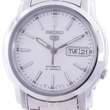 Generalüberholte Seiko 5 Automatikuhr mit weißem Zifferblatt SNKL75K1 für Herren