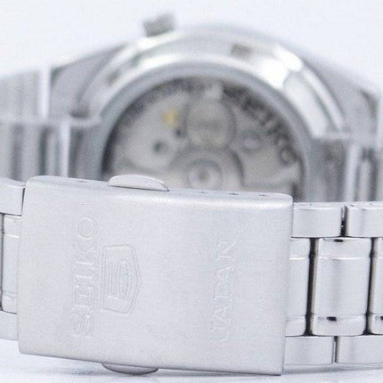 Generalüberholte Seiko 5, schwarzes Zifferblatt, automatische Unisex-Uhr, hergestellt in Japan, SNK063J5