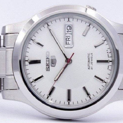 Generalüberholte Seiko 5 Automatikuhr mit weißem Zifferblatt und 21 Steinen SNK789K1 für Herren