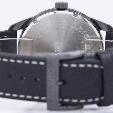 Generalüberholte Seiko Solar SNE477P1 Herrenuhr mit schwarzem Zifferblatt