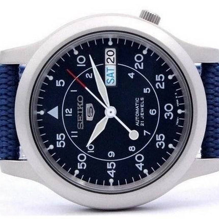 Generalüberholte Seiko 5 Military Blue Dial Automatik SNK807K2 Herrenuhr