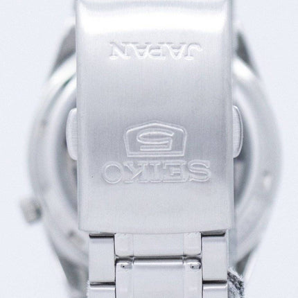 Generalüberholte Seiko 5, schwarzes Zifferblatt, automatische Unisex-Uhr, hergestellt in Japan, SNK063J5