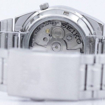 Generalüberholte Seiko 5, schwarzes Zifferblatt, automatische Unisex-Uhr, hergestellt in Japan, SNK063J5