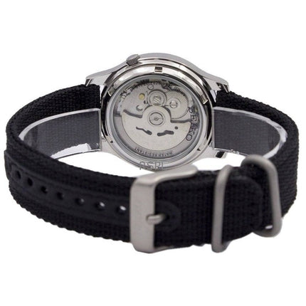 Generalüberholte Seiko 5 Military Automatik SNK809K2 Herrenuhr mit schwarzem Zifferblatt