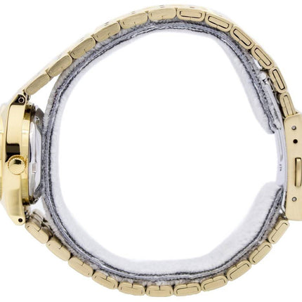 Generalüberholte Seiko 5 Automatikuhr mit goldenem Zifferblatt und 21 Steinen SYMA04K1 für Damen