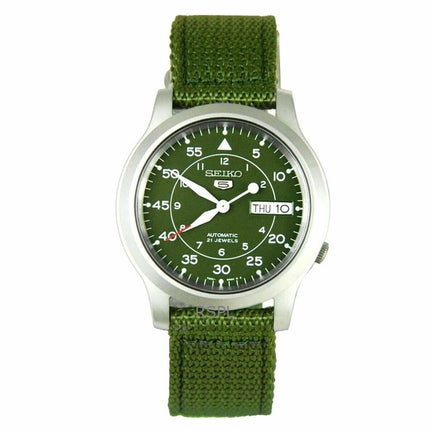 Generalüberholte Seiko 5 Militärgrünes Zifferblatt Automatik SNK805K2 Herrenuhr