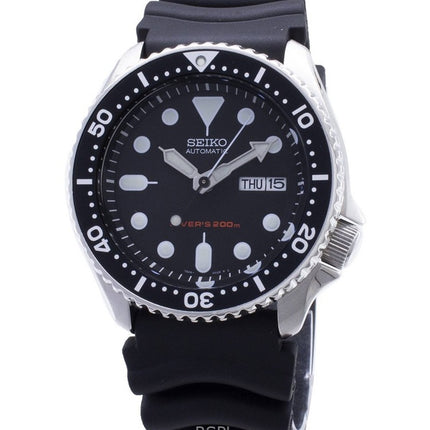 Generalüberholte Seiko Automatik-Taucheruhr SKX007K1 mit schwarzem Zifferblatt, Herren