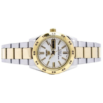 Generalüberholte Seiko 5 Automatik-Sportuhr mit weißem Zifferblatt SYMG42K1 für Damen