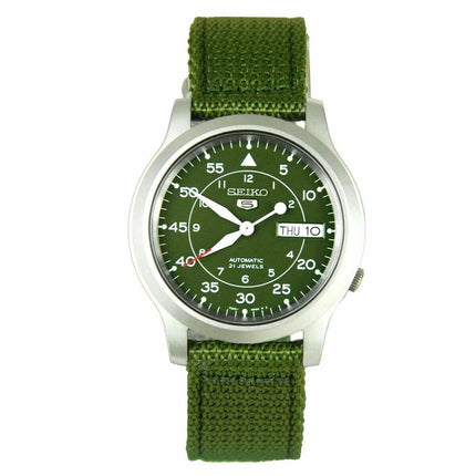 Generalüberholte Seiko 5 Militärgrünes Zifferblatt Automatik SNK805K2 Herrenuhr