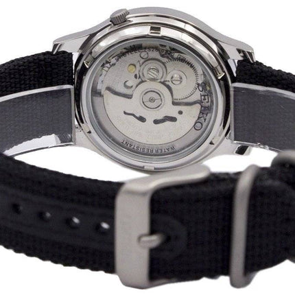 Generalüberholte Seiko 5 Military Automatik SNK809K2 Herrenuhr mit schwarzem Zifferblatt
