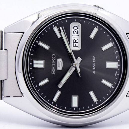 Generalüberholte Seiko 5 Automatikuhr mit schwarzem Zifferblatt SNXS79K1 für Herren