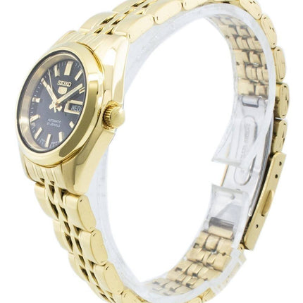 Generalüberholte Seiko 5 Automatikuhr mit schwarzem Zifferblatt SYMA40K1 für Damen