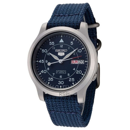 Generalüberholte Seiko 5 Militär-Nylonarmband-Automatik SNK807K2 Herrenuhr