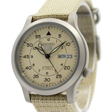 Generalüberholte Seiko 5 Militär-Nylonarmband-Automatik SNK803K2 Herrenuhr