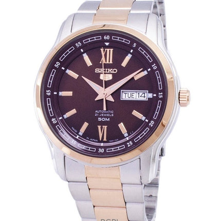 Generalüberholte Seiko 5 Classic Automatikuhr mit braunem Zifferblatt SNKP18J1 Herrenuhr