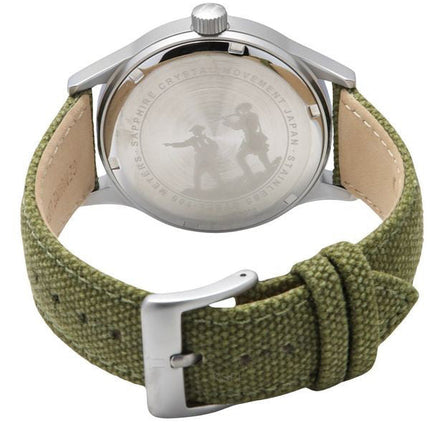 Generalüberholte Ratio Quest Herren-Feldarmbanduhr mit Saphirglas, Canvas-Armband, Quarzwerk, RTQ019, 100 m wasserdicht, Lewis &amp; Clark Edition