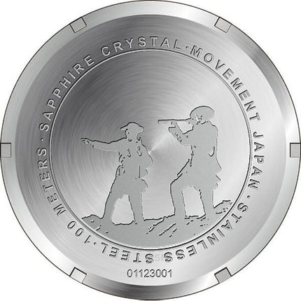 Generalüberholte Ratio Quest Herren-Feldarmbanduhr mit Saphirglas, Canvas-Armband, Quarzwerk, RTQ019, 100 m wasserdicht, Lewis &amp; Clark Edition