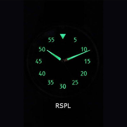 Ratio Skysurfer Pilot Schwarzes strukturiertes Zifferblatt Leder Automatik RTS320 200M Herrenuhr