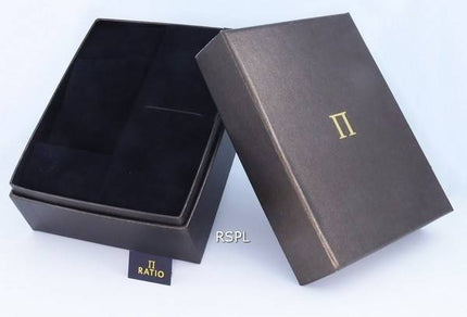 Ratio Skysurfer Pilot Schwarzes strukturiertes Zifferblatt Leder Automatik RTS320 200M Herrenuhr