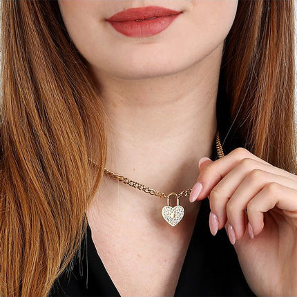 Morellato Abbraccio Goldfarbene Edelstahl-Halskette SABG25 für Damen