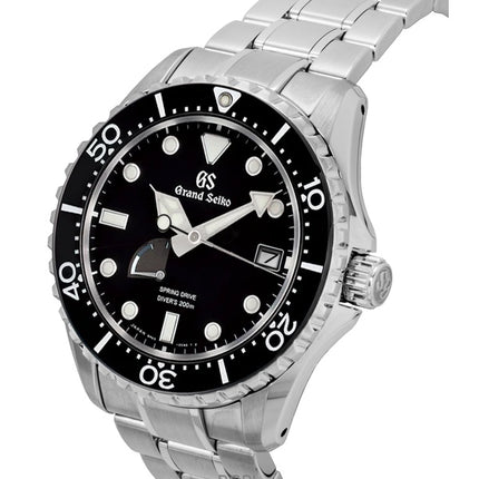 Grand Seiko Sport Spring Drive Edelstahl Schwarzes Zifferblatt Automatische Taucheruhr SBGA461G 200M Herrenuhr