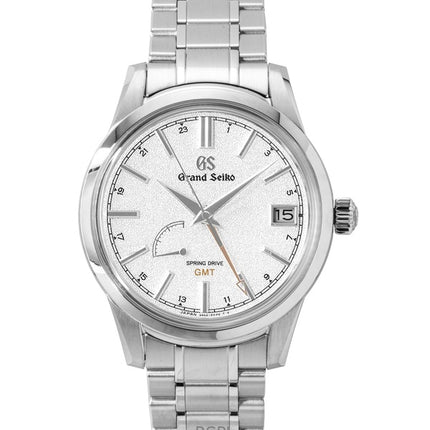 Grand Seiko Elegance GMT Edelstahl Silbernes Zifferblatt Automatik SBGE269G 100M Herrenuhr