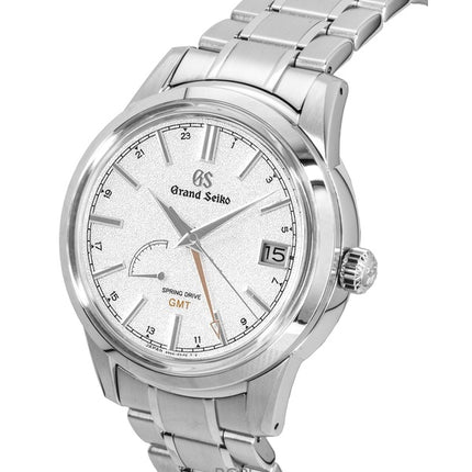 Grand Seiko Elegance GMT Edelstahl Silbernes Zifferblatt Automatik SBGE269G 100M Herrenuhr