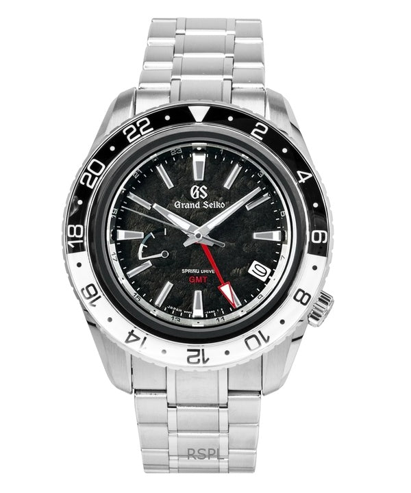 Grand Seiko Sport GMT Edelstahl Schwarzes Zifferblatt Automatik SBGE277G 100M Herrenuhr