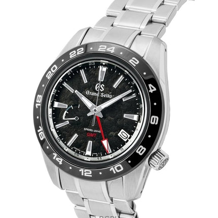 Grand Seiko Sport GMT Edelstahl Schwarzes Zifferblatt Automatik SBGE277G 100M Herrenuhr