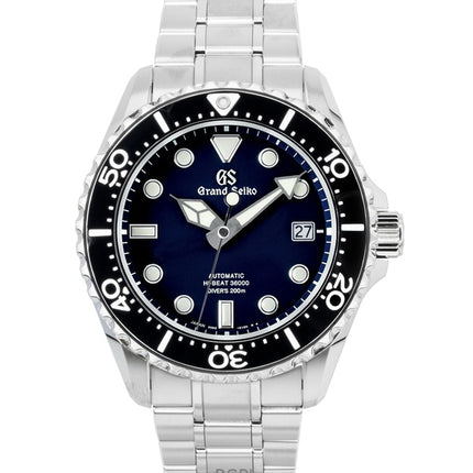 Grand Seiko Sport Hi-Beat Edelstahl Dunkelblaues Zifferblatt Automatische Taucheruhr SBGH289G 200M Herrenuhr