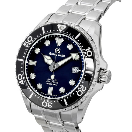Grand Seiko Sport Hi-Beat Edelstahl Dunkelblaues Zifferblatt Automatische Taucheruhr SBGH289G 200M Herrenuhr