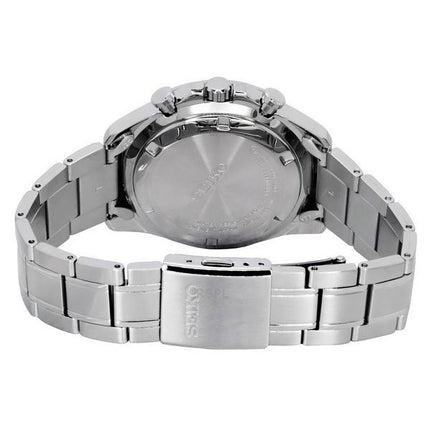 Seiko Spirit Chronograph Edelstahl Silber Zifferblatt Quarz SBTR009 100M Herrenuhr