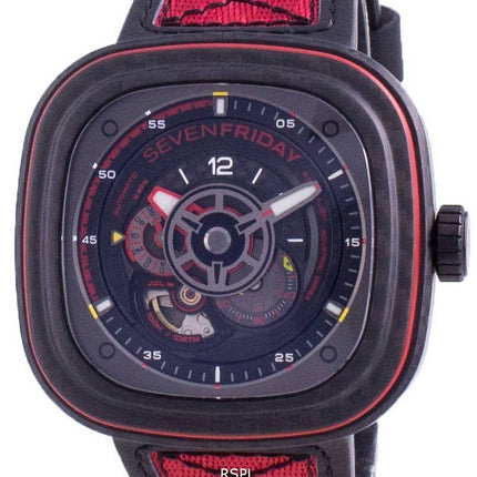 Sevenfriday P-Serie Red Carbon Automatik P3C / 04 SF-P3C-04 100M Herrenuhr