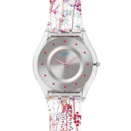 Swatch Felle klassische Jardin Fleuri Quarz SFE102 Damenuhr